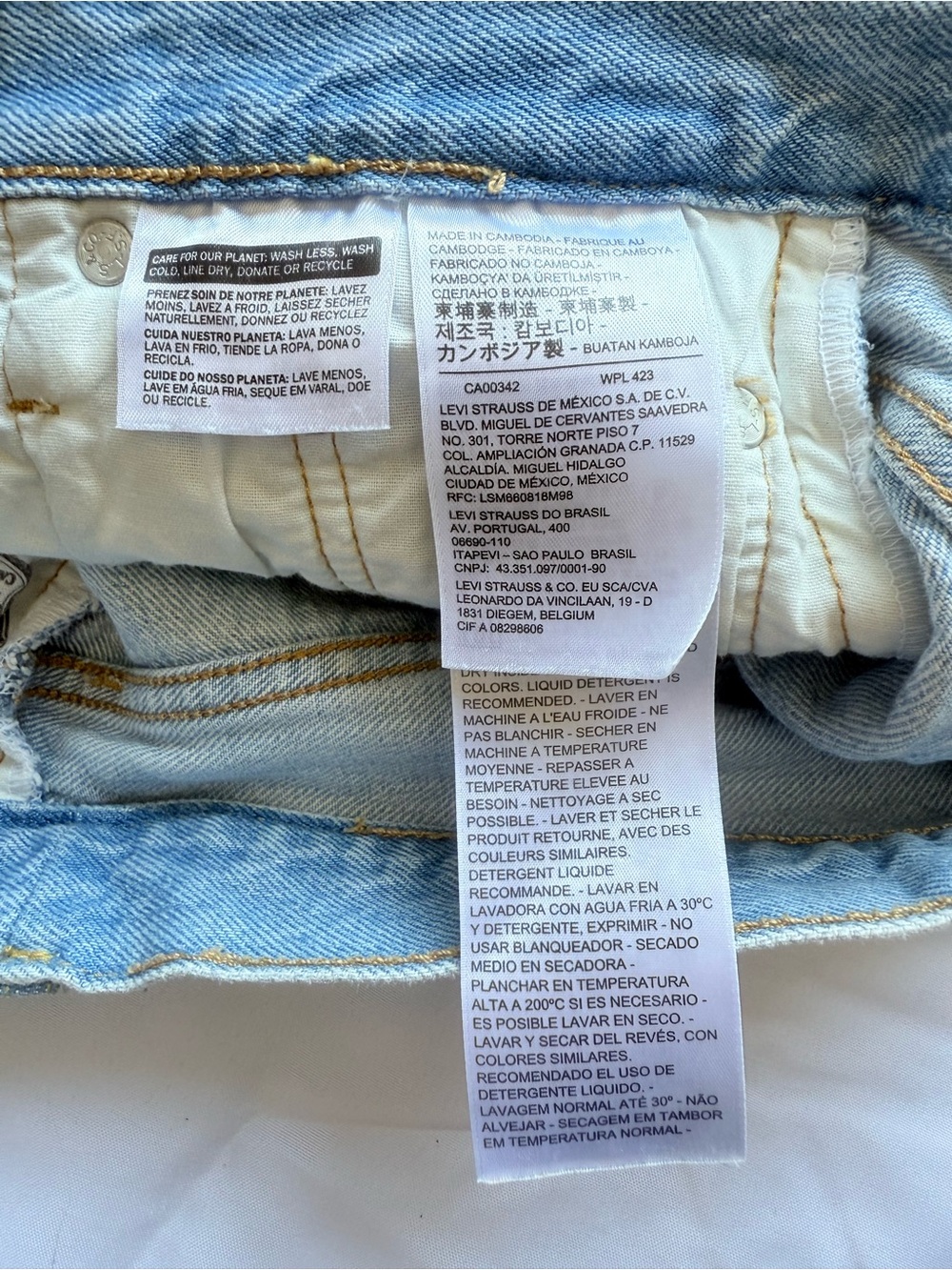 Levi’s 501 Button Fly Cotton High Rise Denim Shorts Size 28 - Picture 9 of 13